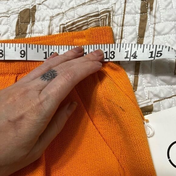 St. John tangerine orange skorts shorts nwt skirt vintage 4 small - Picture 9 of 16
